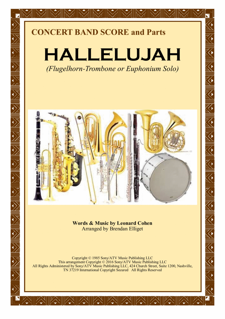 Hallelujah Concert Band scores gallery preview page 1