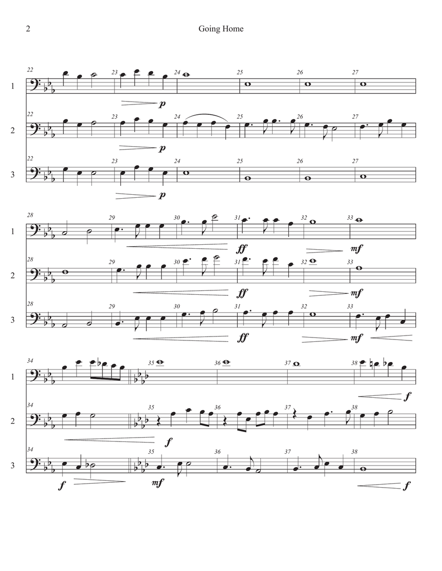 Going Home Brass Ensemble scores gallery preview page 2