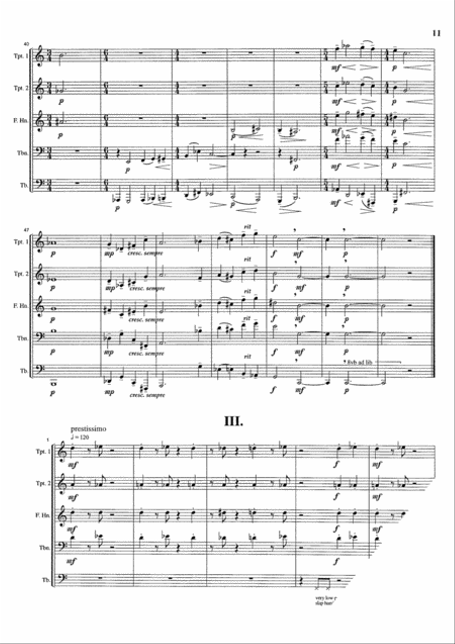 Brass Quintet Brass Ensemble scores gallery preview page 5