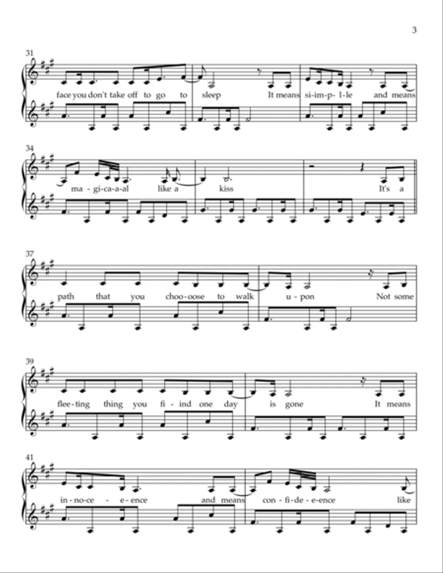 It Means Beautiful Piano, Vocal, Guitar scores gallery preview page 3