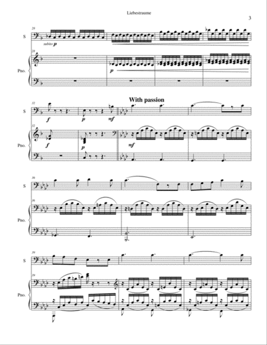 Liebestraume Bassoon scores gallery preview page 3