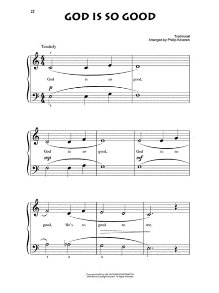 Christian Children's Favorites Piano Solo scores gallery preview page 2