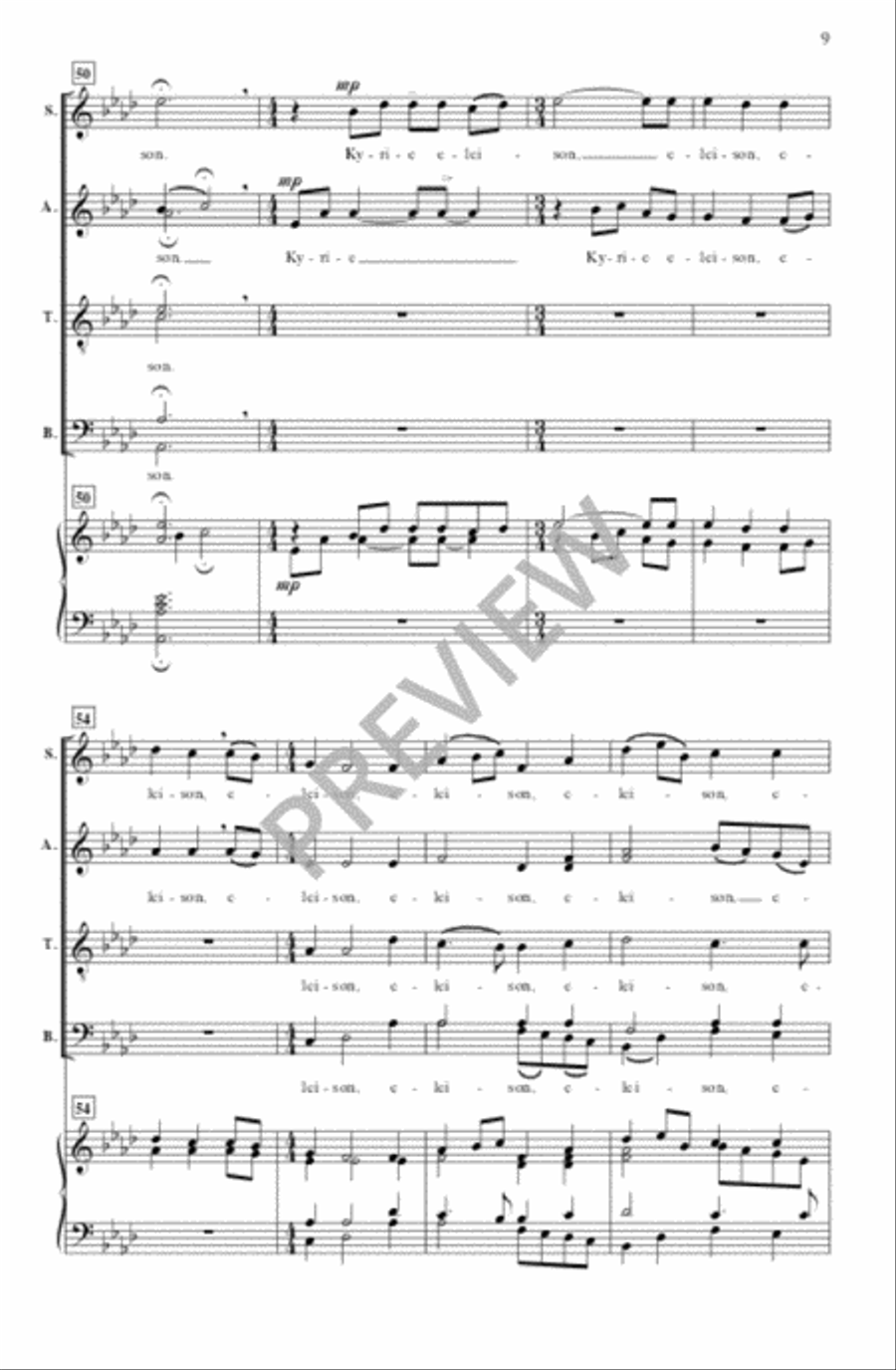 Kyrie (SATB divisi) Kyrie (SATB divisi) Divisi scores gallery preview page 10