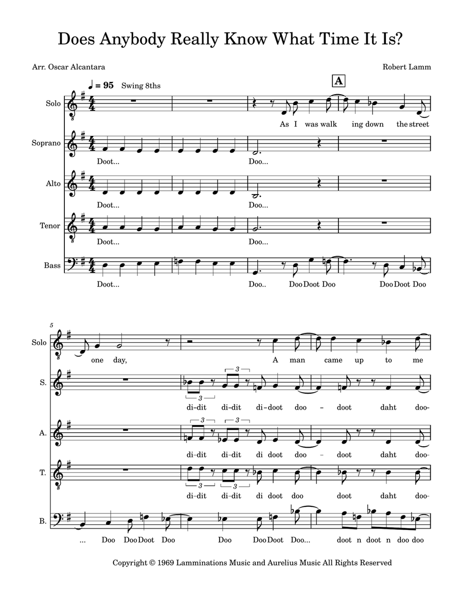 Does Anybody Really Know What Time It Is? Divisi scores gallery preview page 1