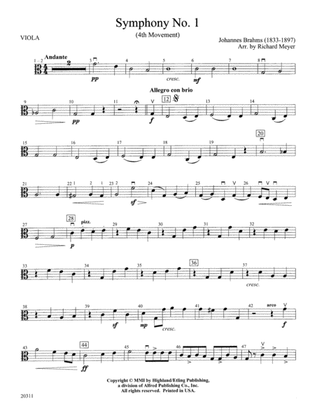 Symphony No. 1 (4th Movement ): Viola