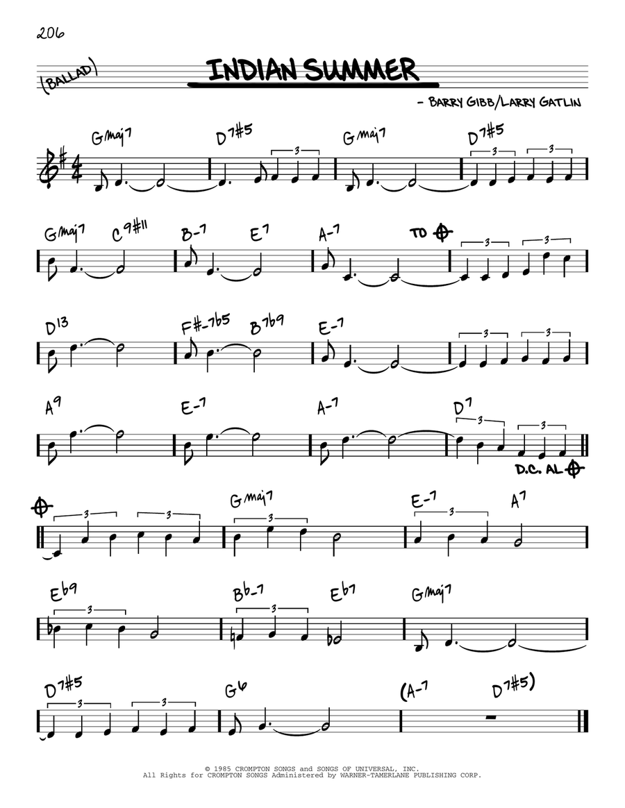 Indian Summer Piano scores gallery preview page 1