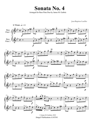 Loeillet: Sonata No. 4 for Bass Flute Duo