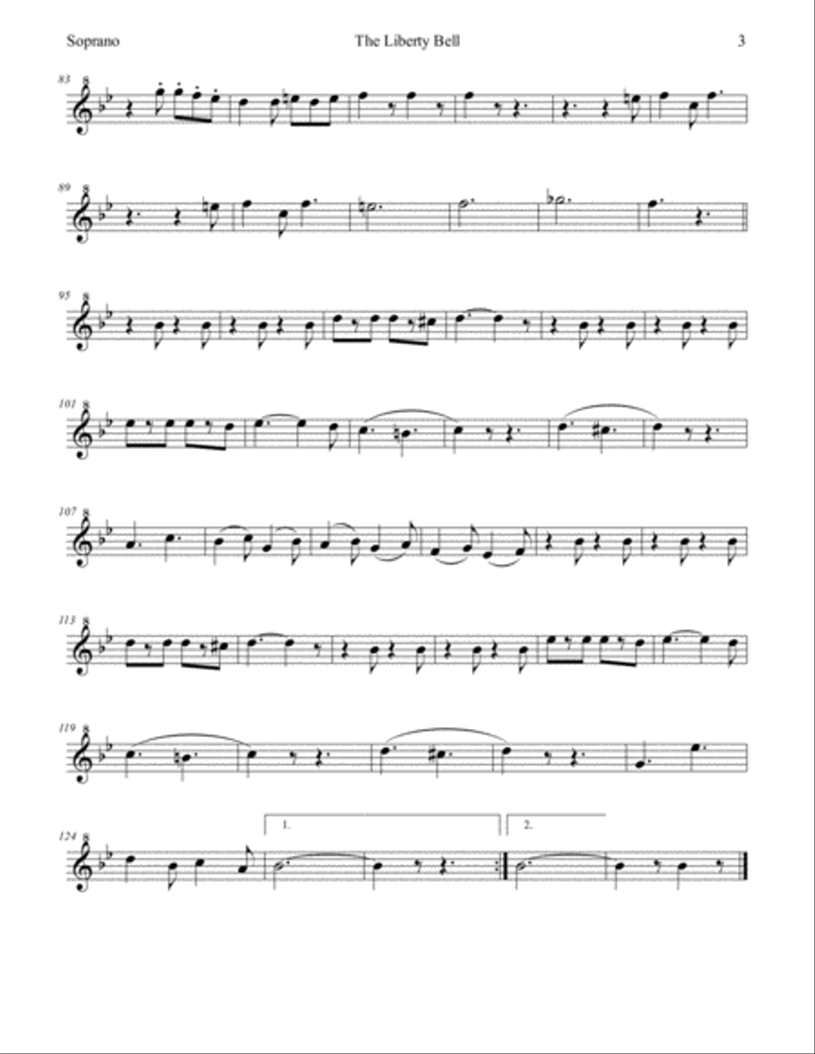Liberty Bell (March) for Recorder Sextet Recorder scores gallery preview page 6