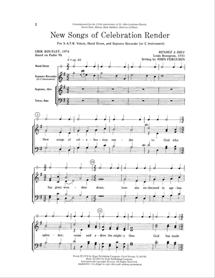 New Songs of Celebration Render Choir scores gallery preview page 2