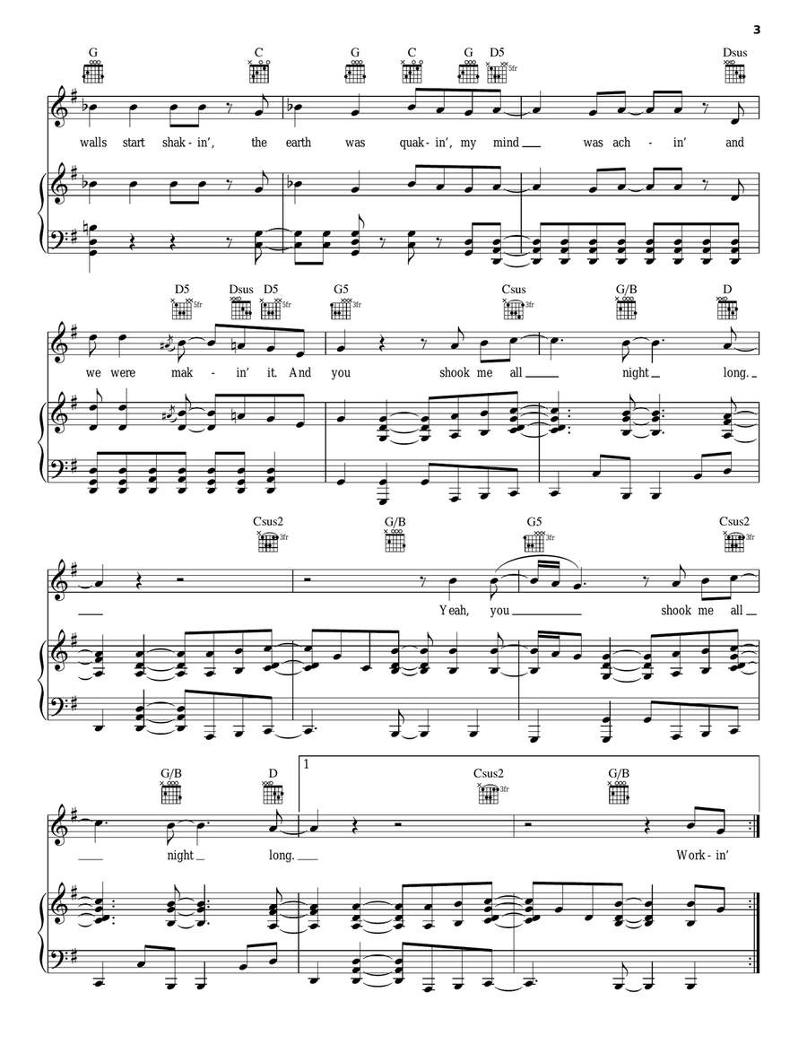 You Shook Me All Night Long Acoustic Guitar scores gallery preview page 3