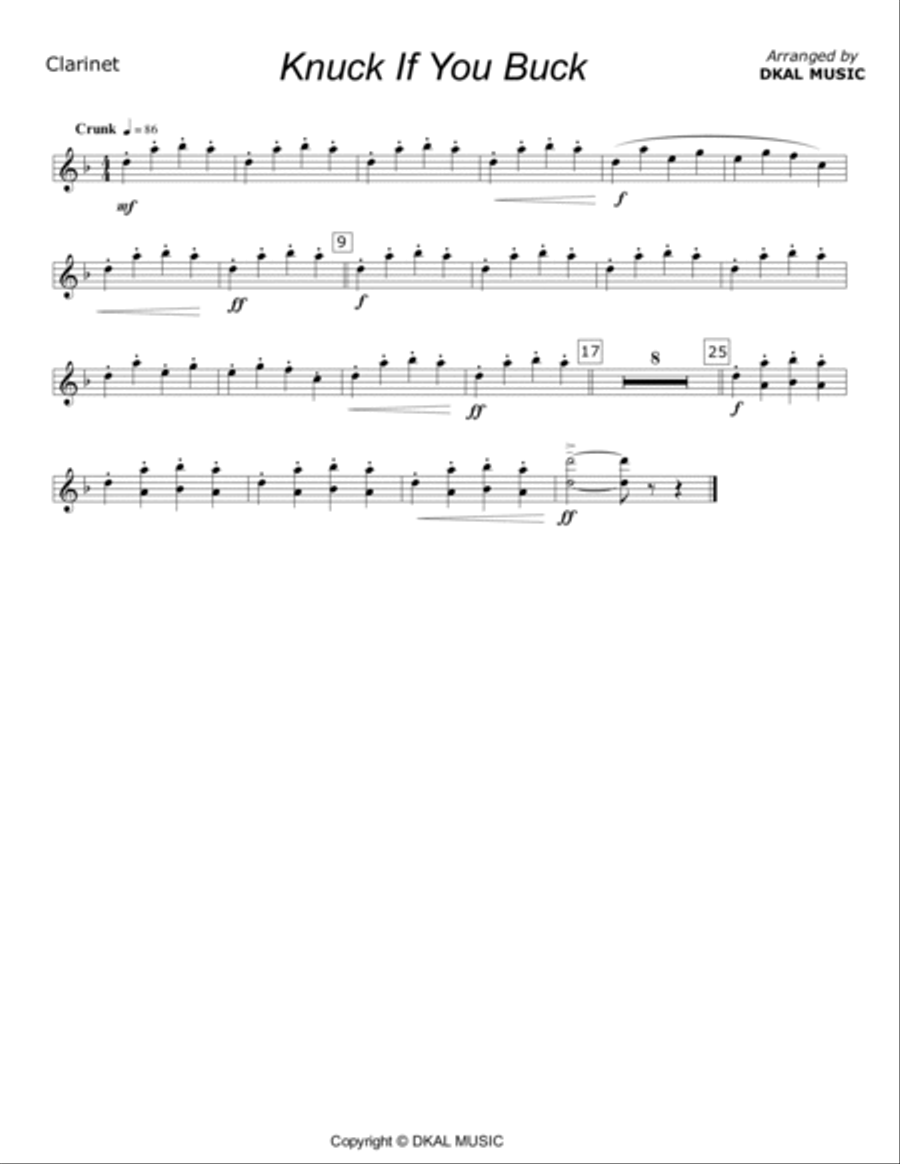 Knuck If You Buck Marching Band scores gallery preview page 5