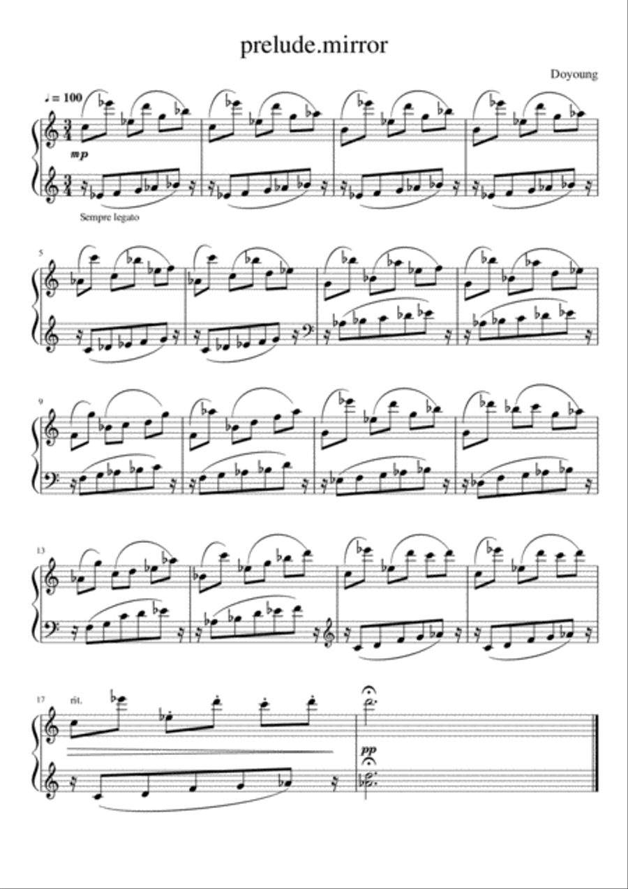 Prelude.mirror Piano Solo scores gallery preview page 1