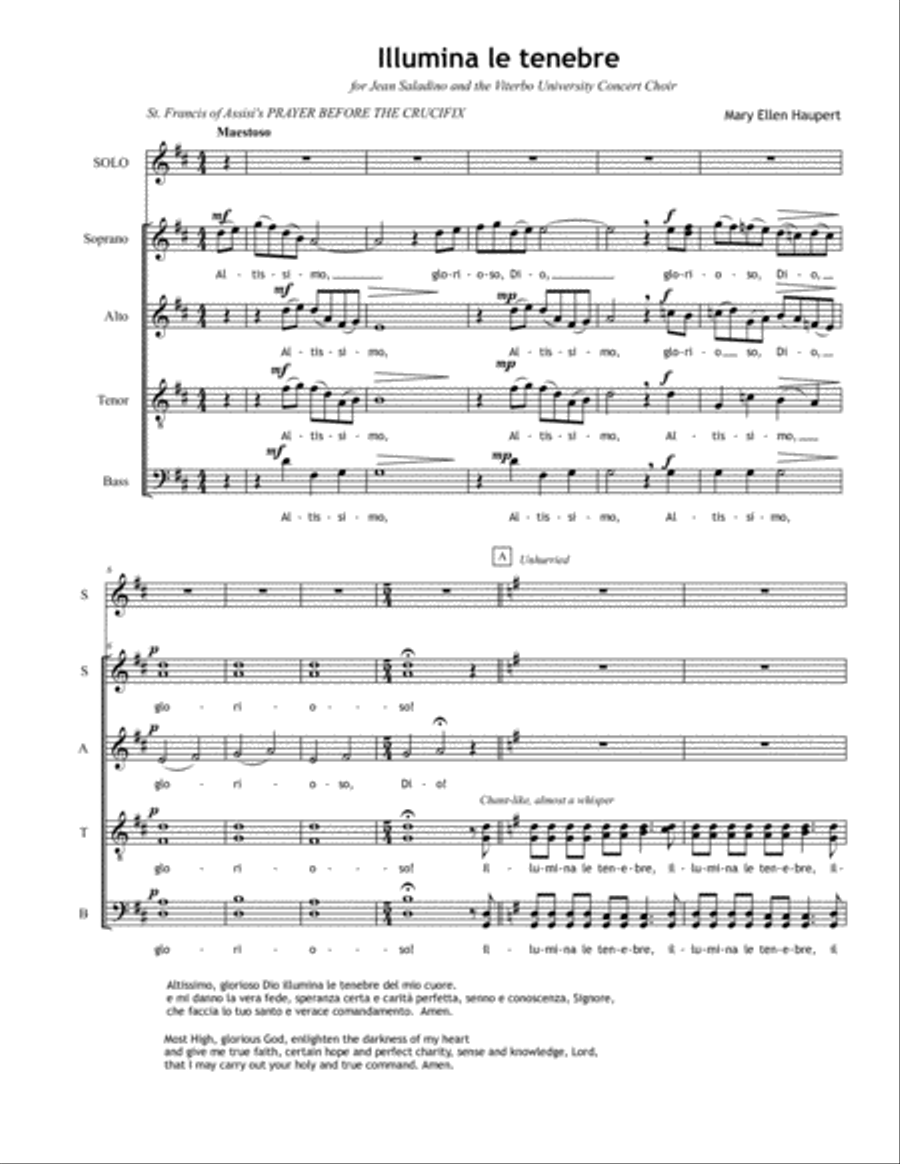 Illumine le tenebre Divisi scores gallery preview page 1