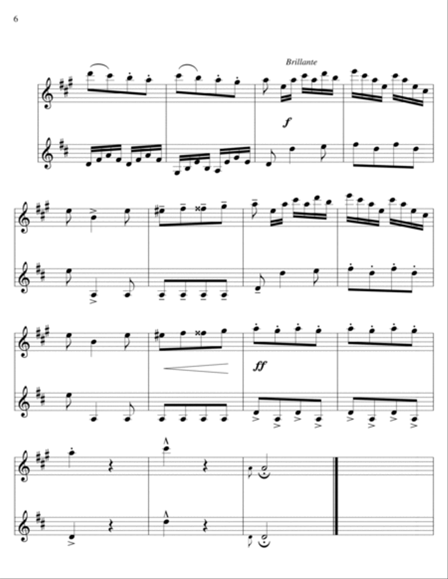The Elixir of Love-alto sax-bass clarinet duet Clarinet Duet scores gallery preview page 6