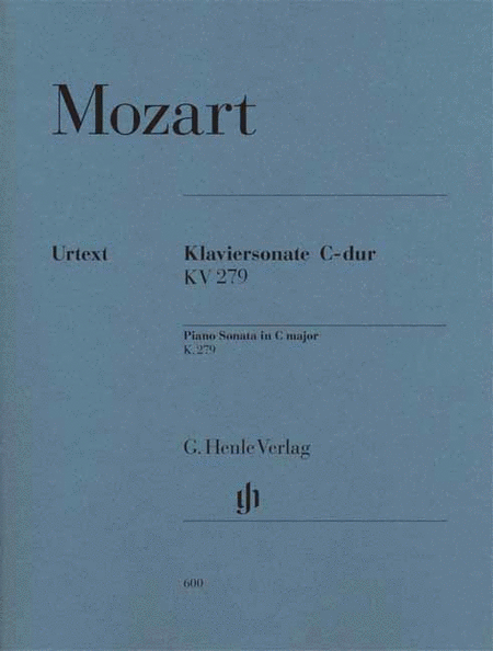 Mozart, Wolfgang Amadeus: Piano sonata C major KV 279 (189d)