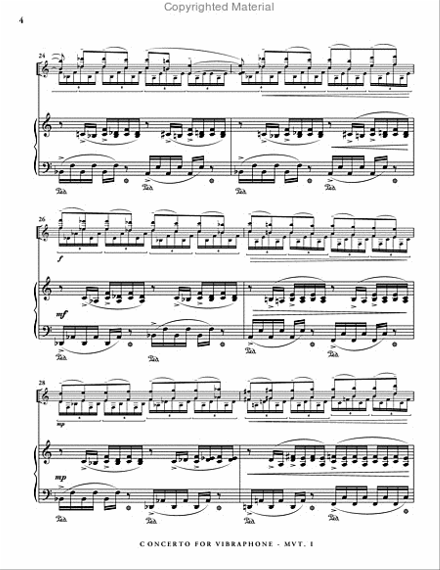 Concerto for Vibraphone (piano reduction) Percussion Ensemble scores gallery preview page 5