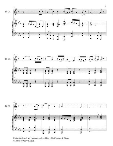 3 Hymns of Praise & Encouragement (Duets for Bb Clarinet and Piano) image number null