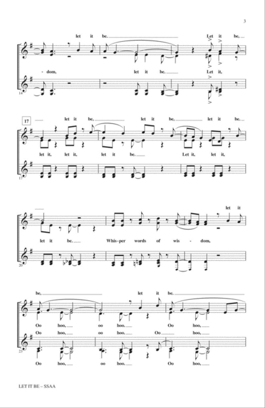 Let It Be (arr. Mark Brymer) SSA scores gallery preview page 2