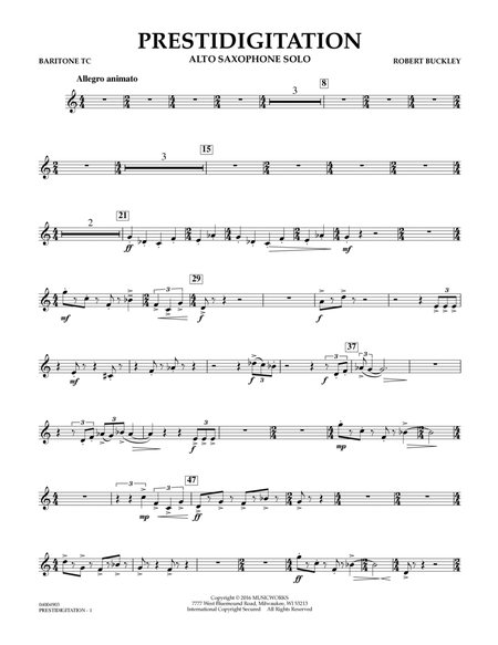 Prestidigitation (Alto Saxophone Solo with Band) - Baritone T.C.