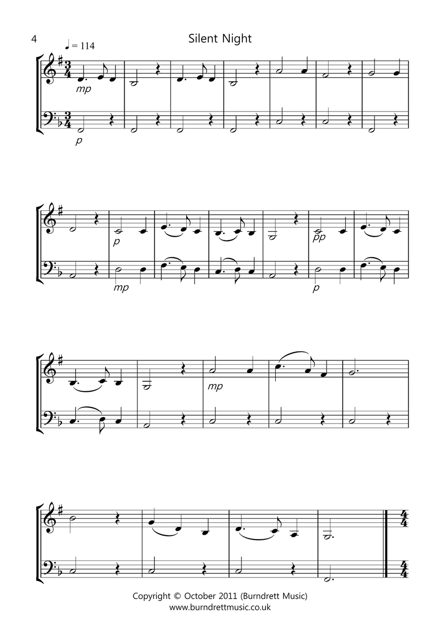 8 Easy Christmas Duets for Clarinet And Bassoon 8 Easy Christmas Duets for Clarinet And Bassoon Woodwind Duet scores gallery preview page 4