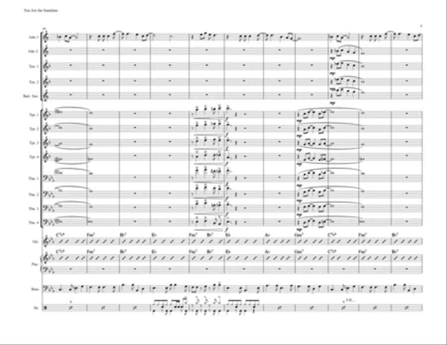 You Are The Sunshine Of My Life Jazz Ensemble scores gallery preview page 5
