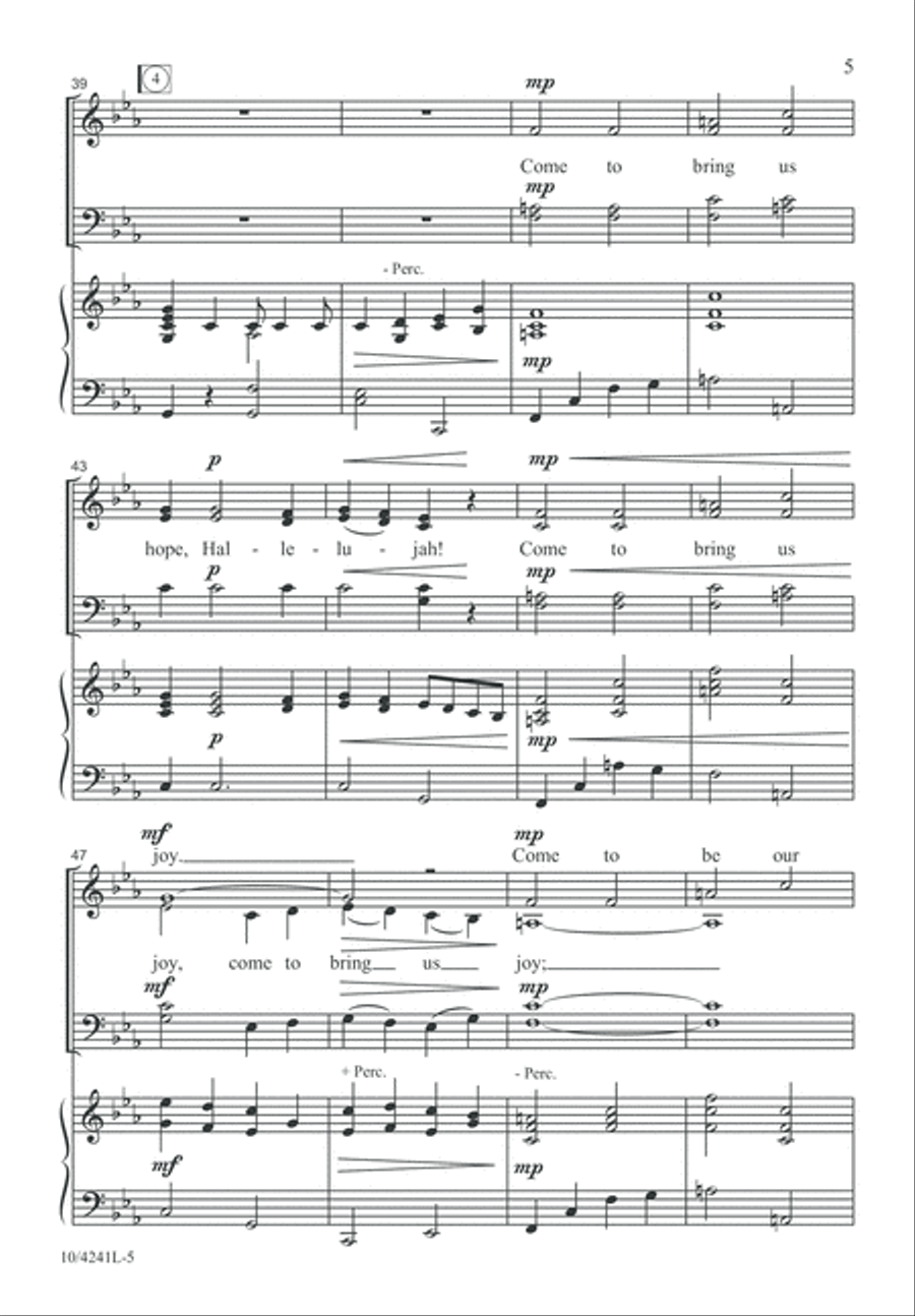 Come from Heaven Above 4-Part scores gallery preview page 5