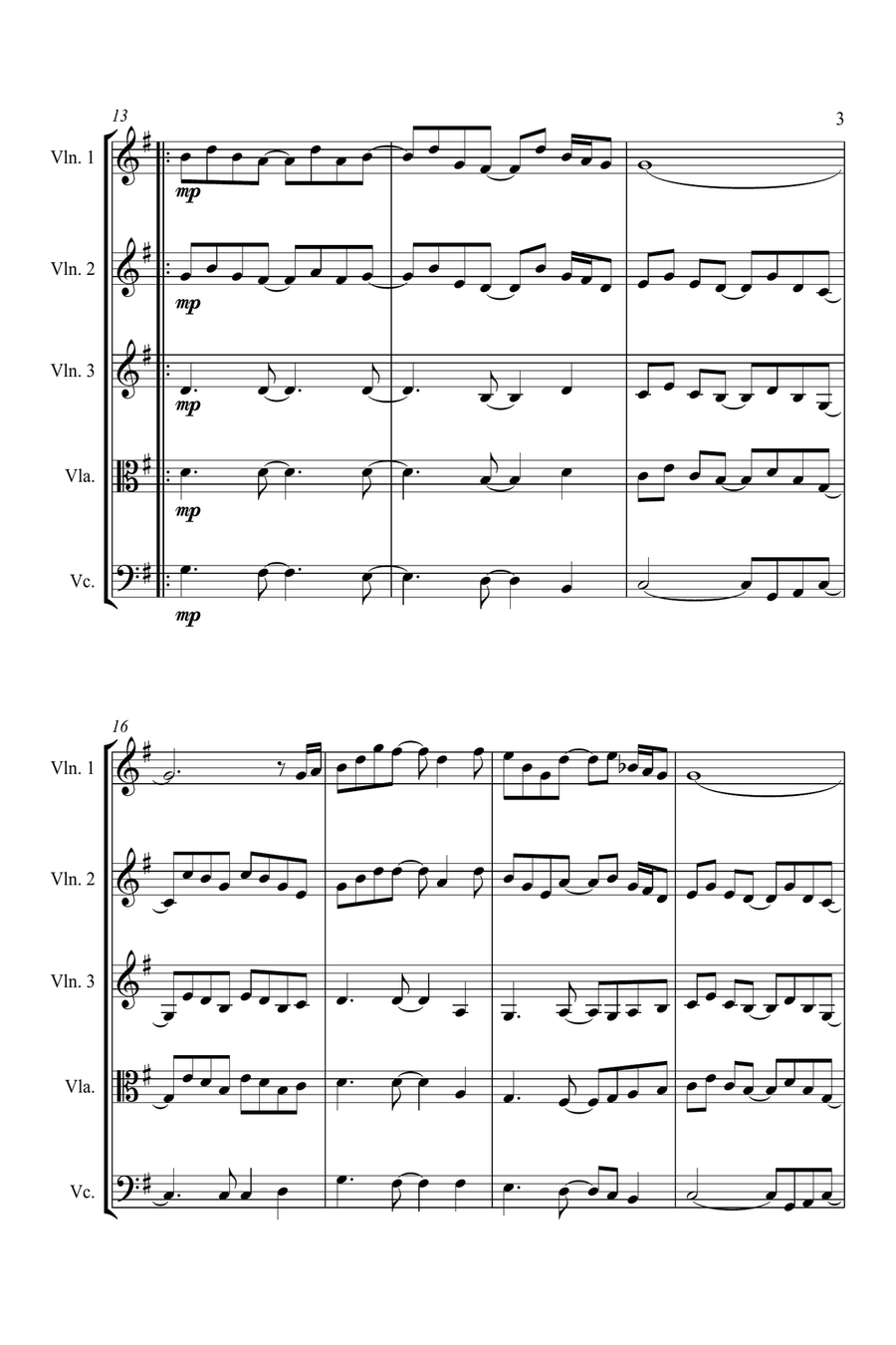 Tribute - for String Quartet String Quartet scores gallery preview page 3