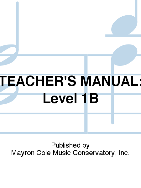 TEACHER'S MANUAL: Level 1B image number null