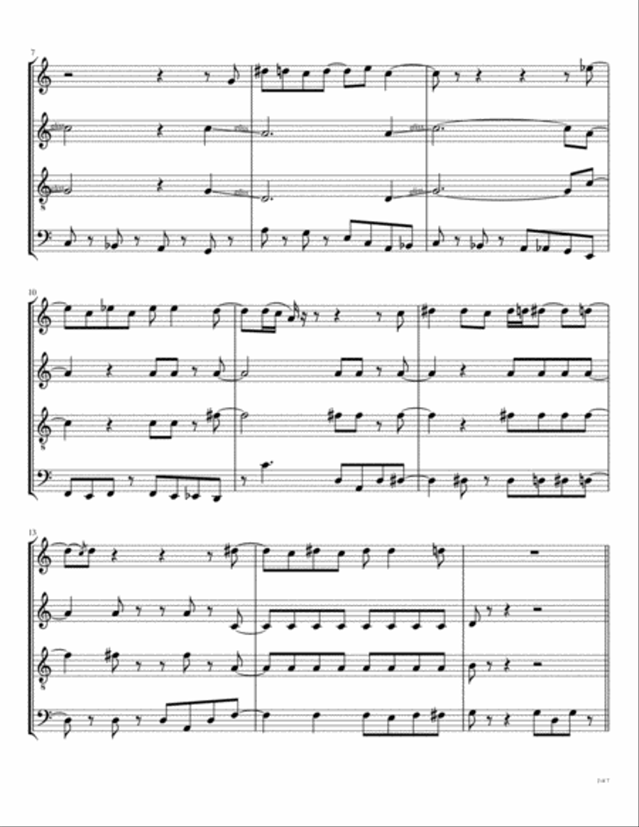 Glass Onion Woodwind Quartet scores gallery preview page 3