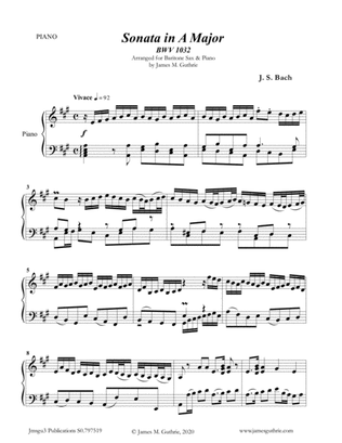 BACH: Sonata BWV 1032 for Tenor Sax & Piano