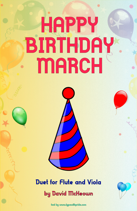 Happy Birthday March, for Flute and Viola Duet