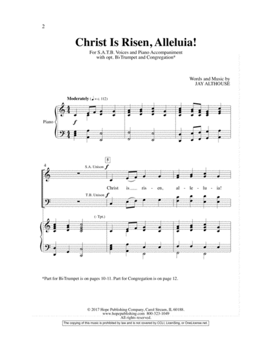 Christ Is Risen, Alleluia!-SATB-Digital Download image number null