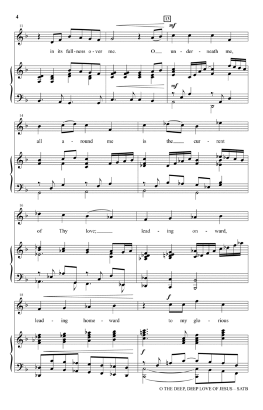 O The Deep, Deep Love Of Jesus 4-Part scores gallery preview page 2
