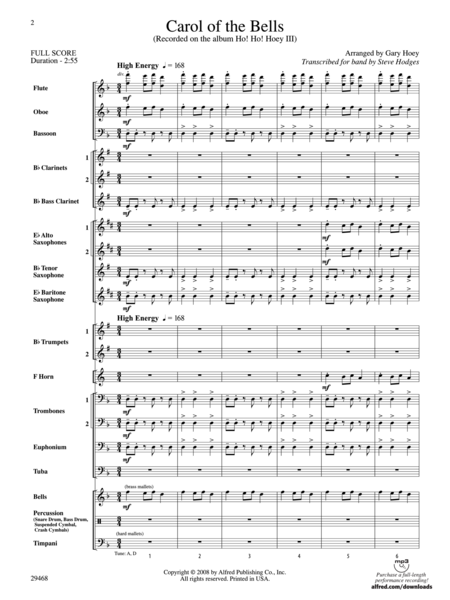 Carol of the Bells (Score only) image number null