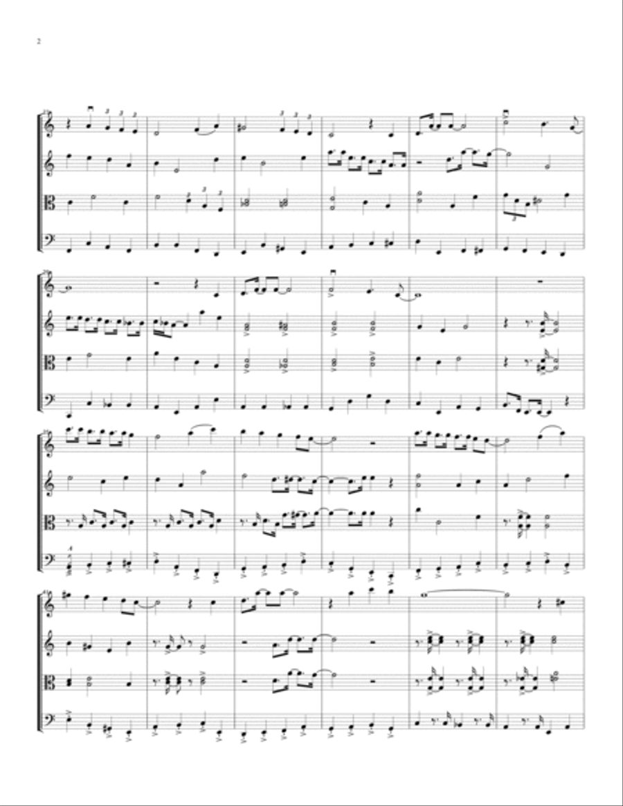 Fly Me To The Moon (in Other Words) String Quartet scores gallery preview page 2