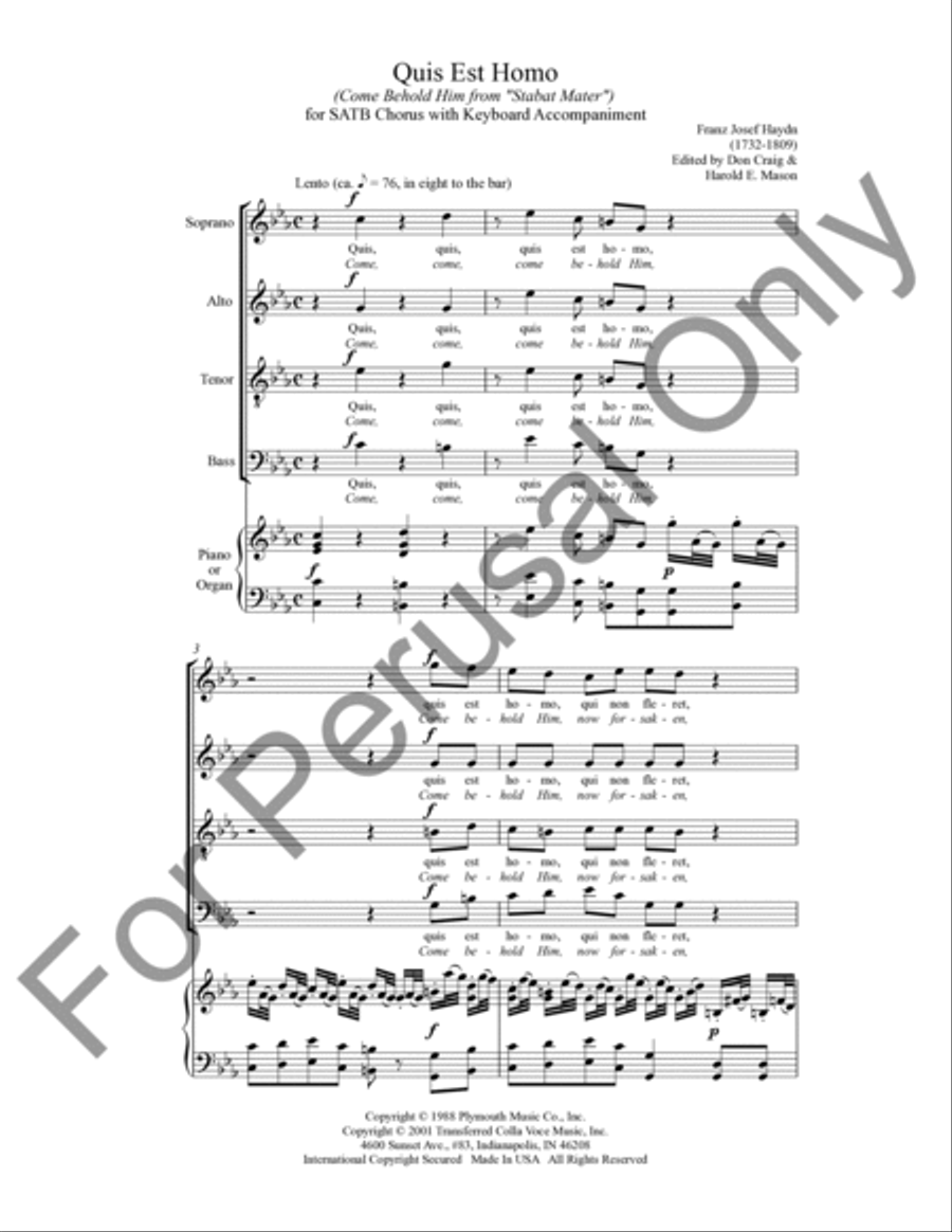 Quis Est Homo Quis Est Homo 4-Part scores gallery preview page 2