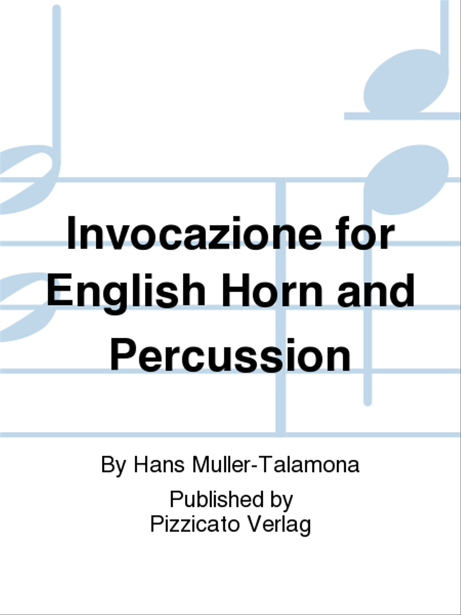 Invocazione for English Horn and Percussion English Horn scores gallery preview page 1