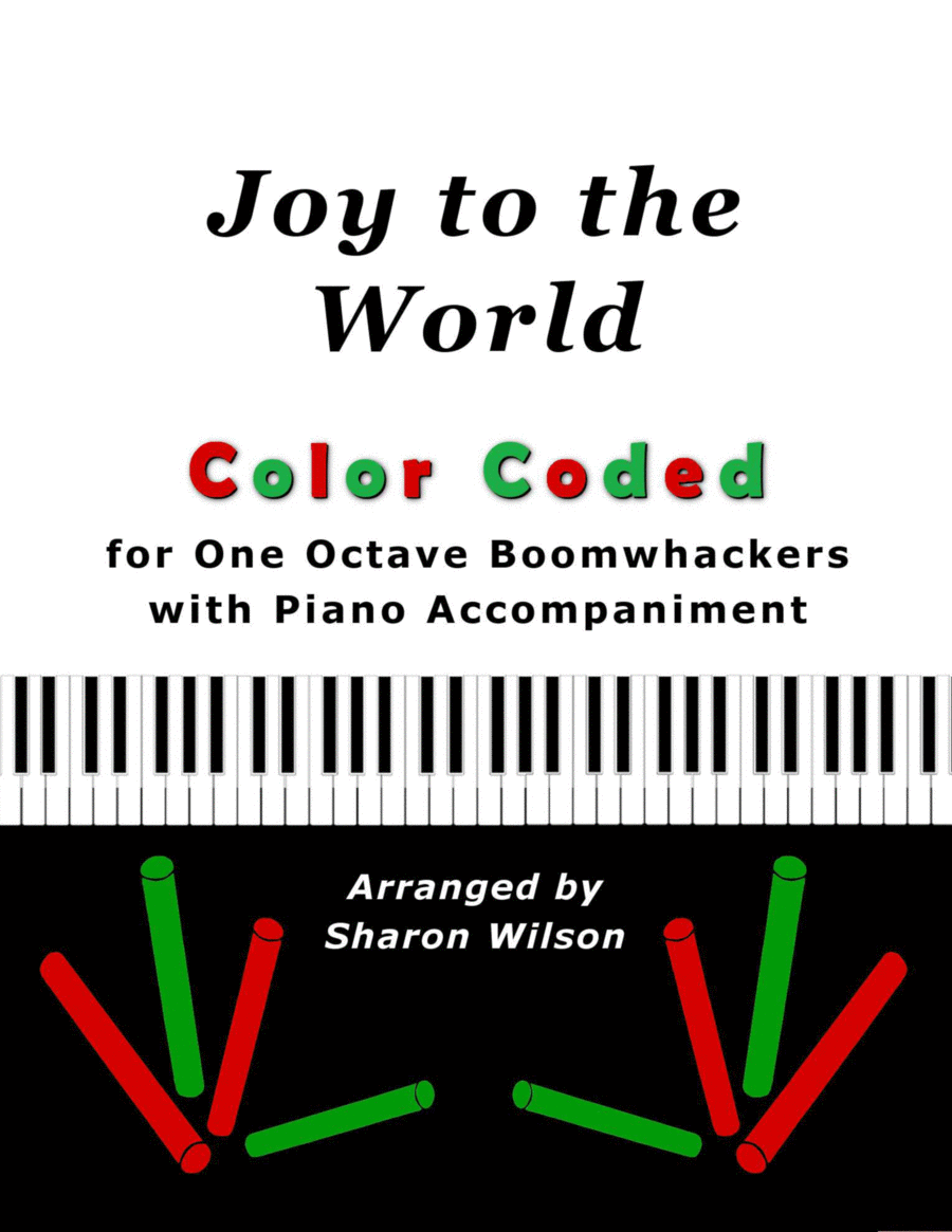 Joy to the World (Color Coded for One Octave Boomwhackers with Piano) image number null