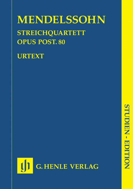 Felix Mendelssohn Bartholdy: String quartet F minor op. post. 80