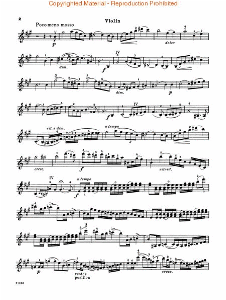 Allegro Brillante, Op. 19 Violin Solo scores gallery preview page 3