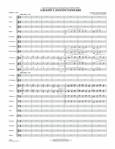 Grand Canyon Fanfare - Conductor Score (Full Score)