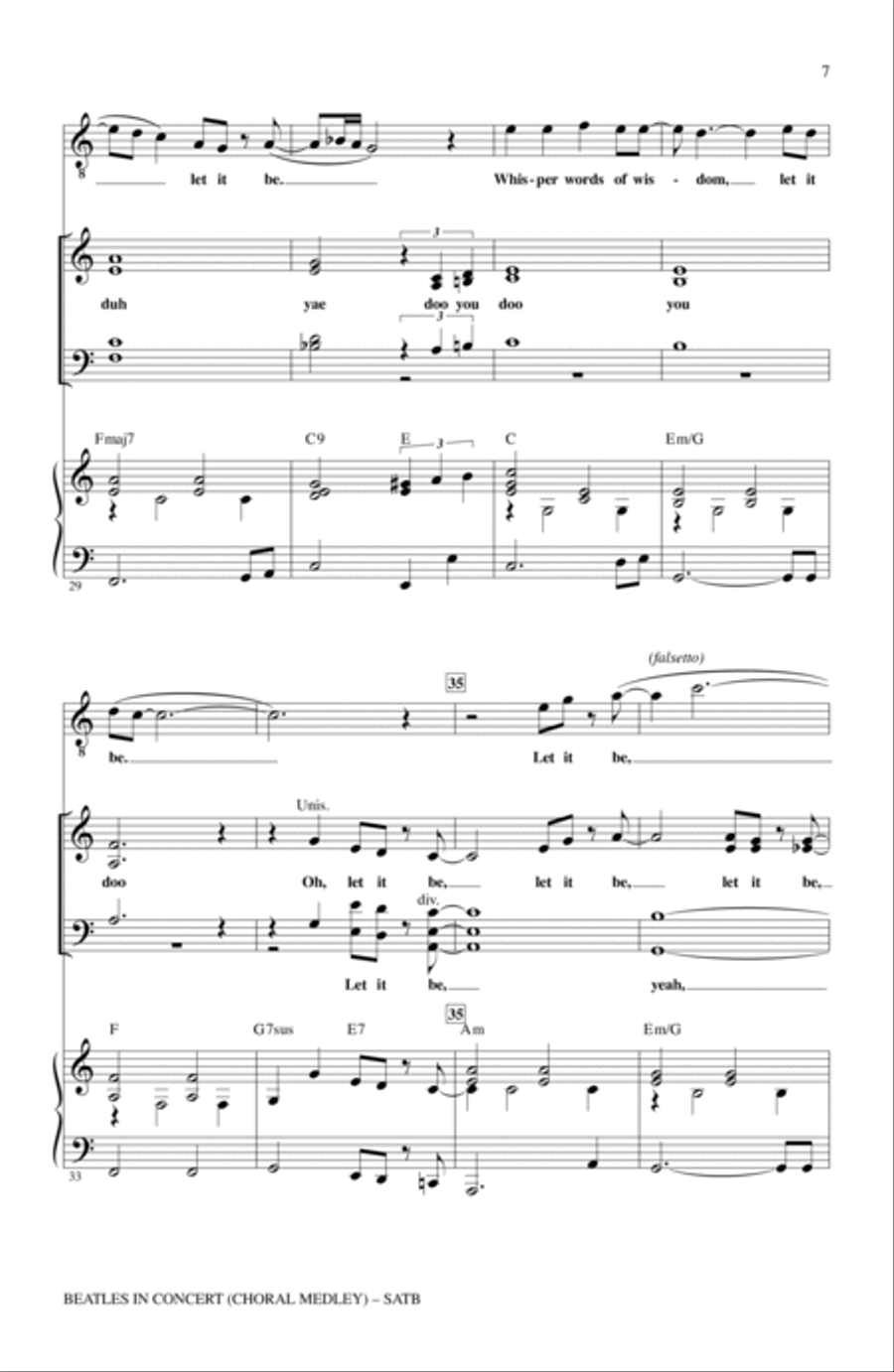 Beatles In Concert (Medley) 4-Part scores gallery preview page 5