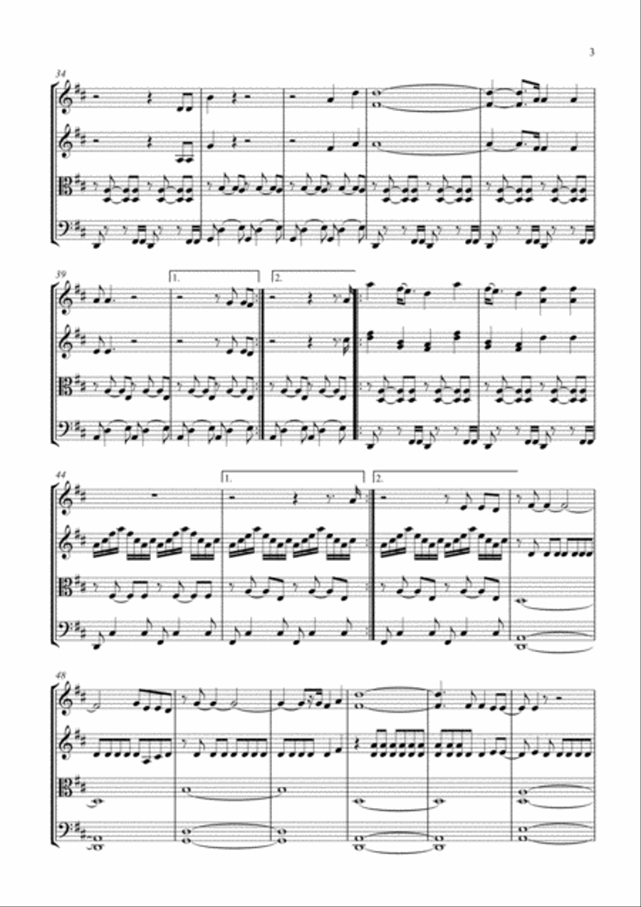 I Will Wait String Quartet scores gallery preview page 3