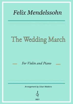 Book cover for The Wedding March - Violin and Piano (Full Score)