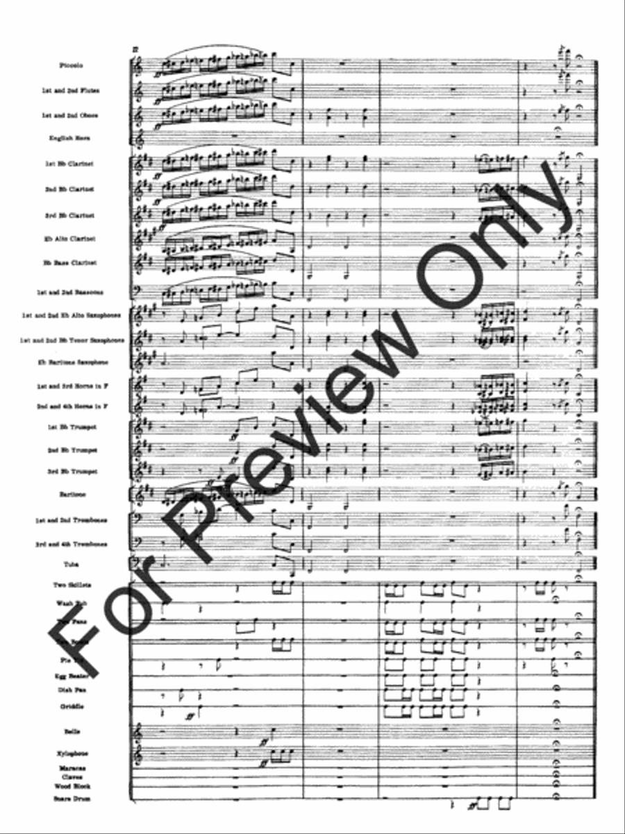 Variations On A Kitchen Sink Concert Band scores gallery preview page 25