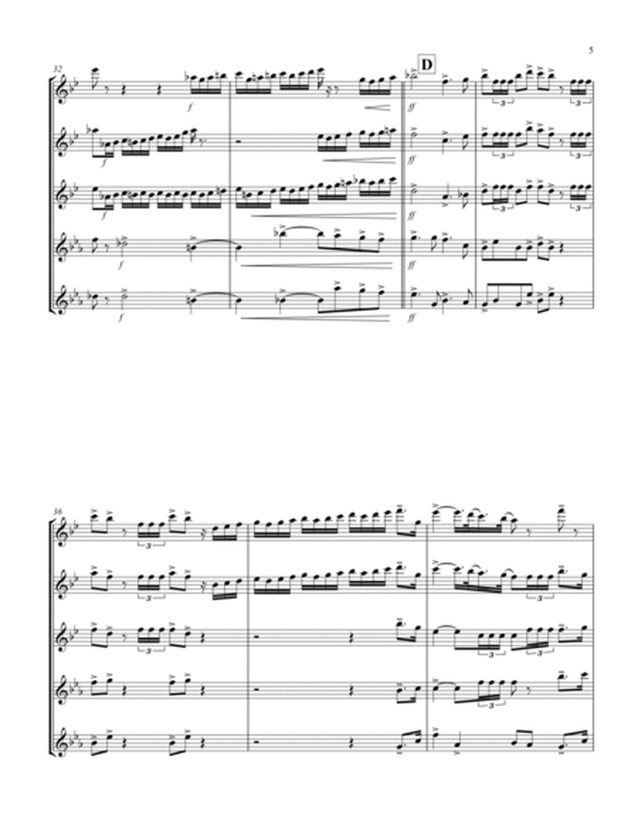 Coronation March (Db) (Saxophone Quintet - 3 Altos, 2 Tenors)