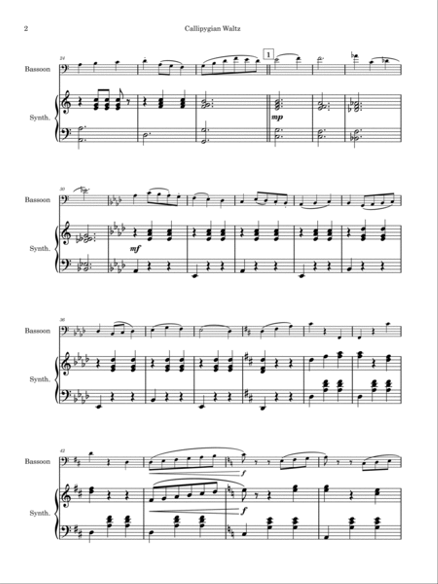 Callipygian Waltz Callipygian Waltz Bassoon scores gallery preview page 4