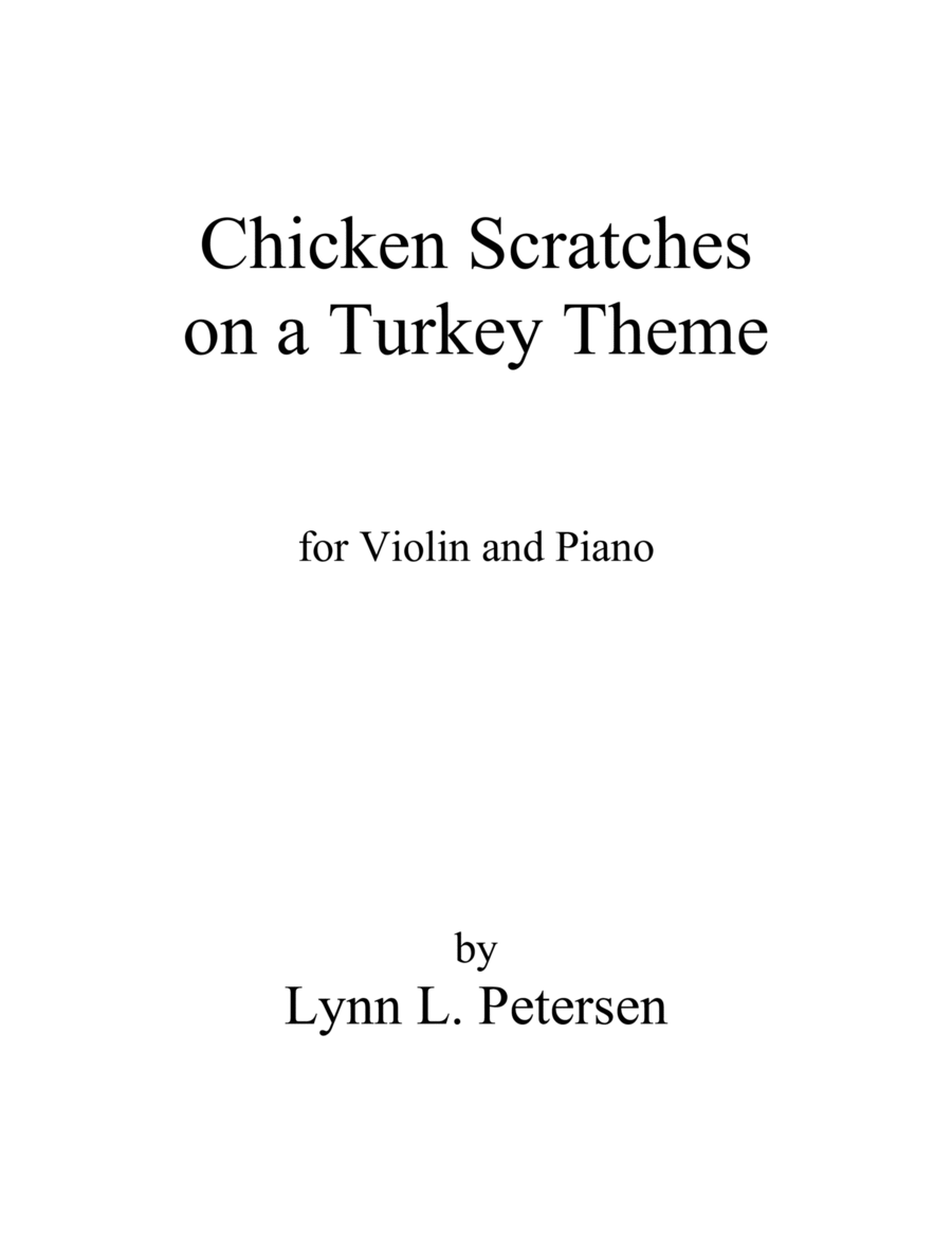 Chicken Scratches on a Turkey Theme image number null