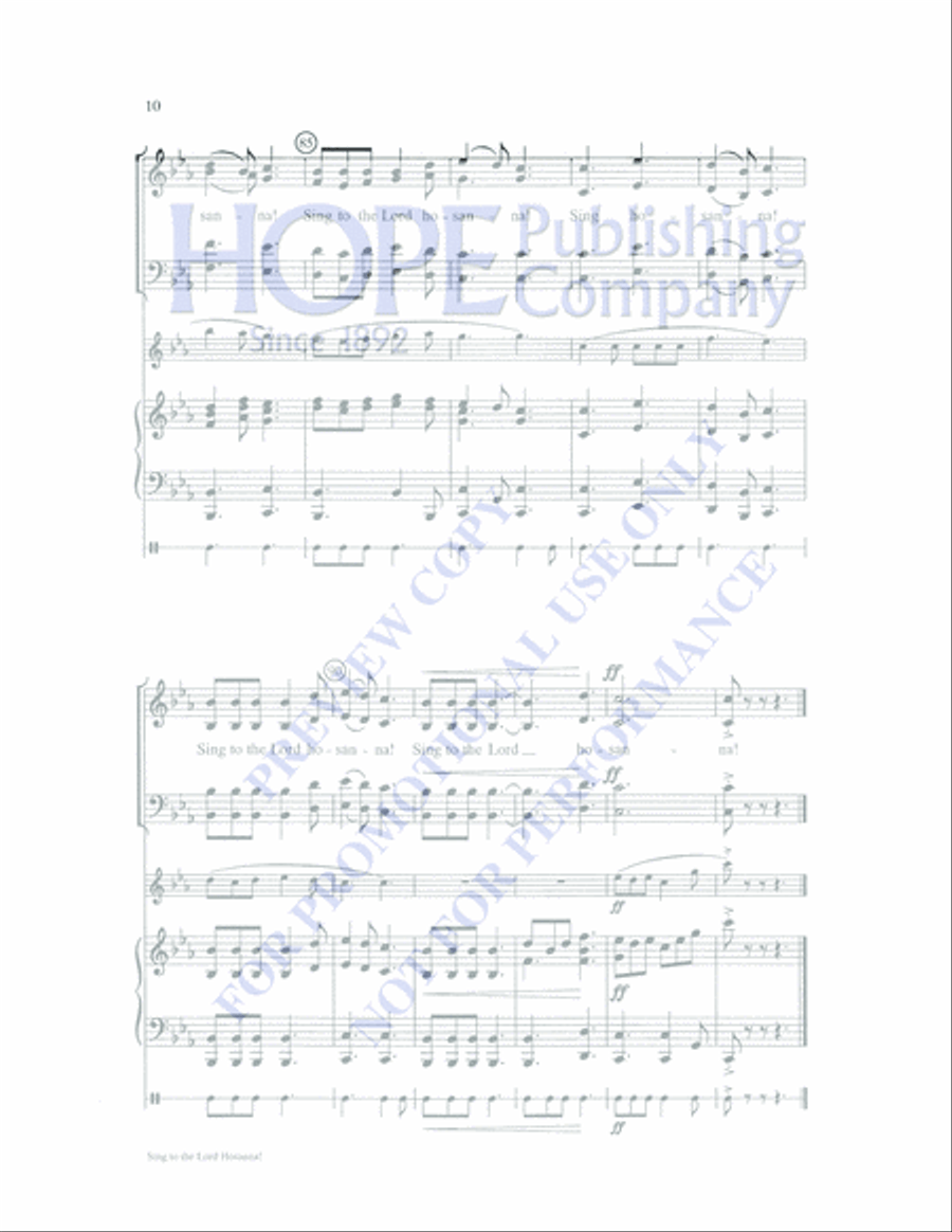Sing to the Lord Hosanna! image number null