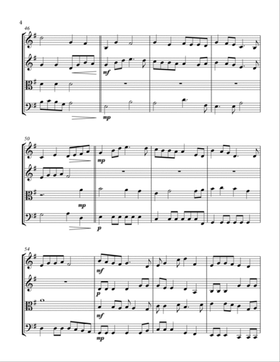 Silent Burning Silent Burning String Quartet scores gallery preview page 4